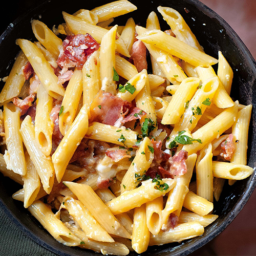 Penne carbonara